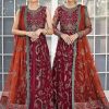 Salwar Kameez Zarif | Rouche Embroidered Pakistani Lehenga/ Anarkali