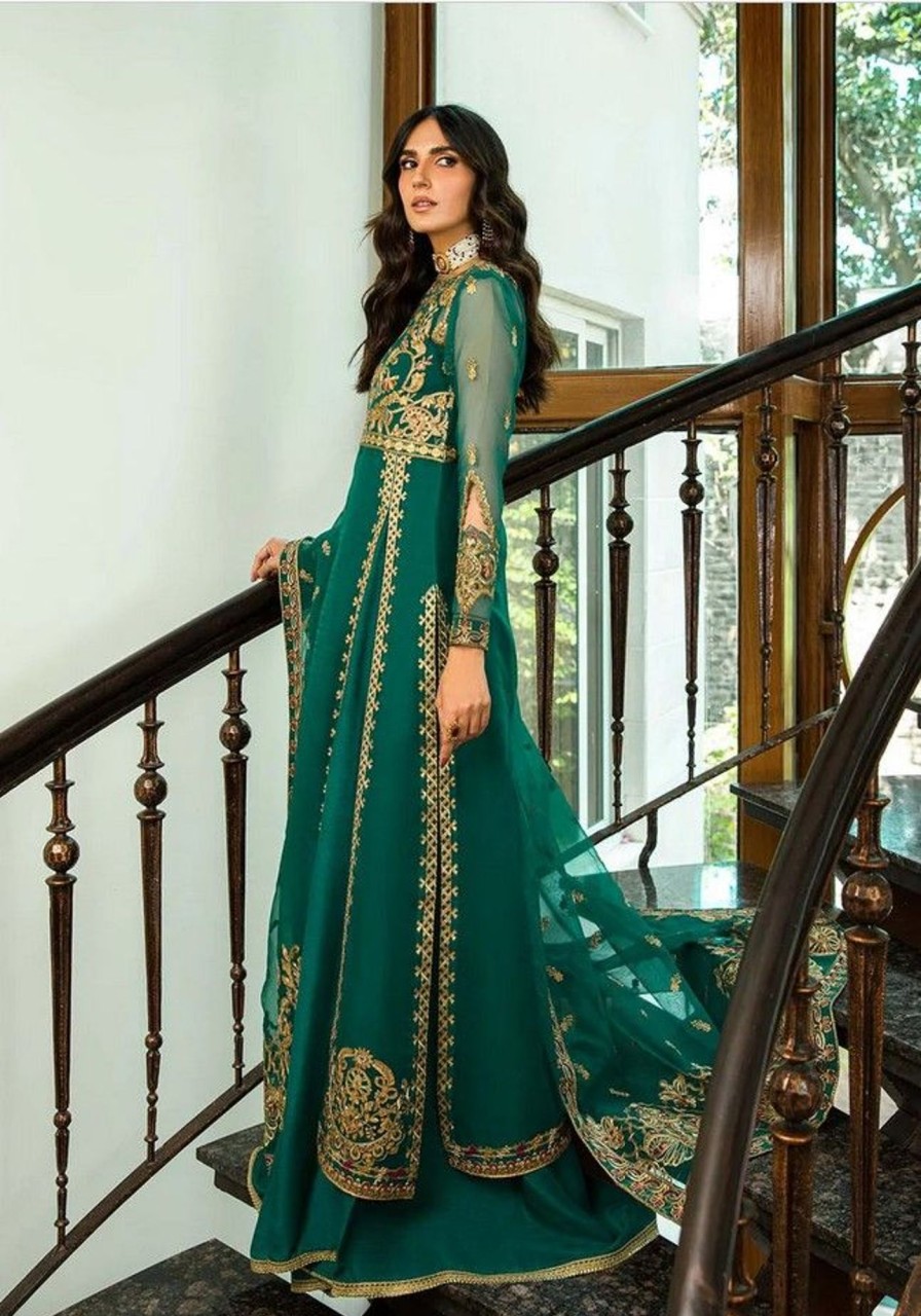 Salwar Kameez Aik | Glossier Embroidered Pakistani Palazzo Suit