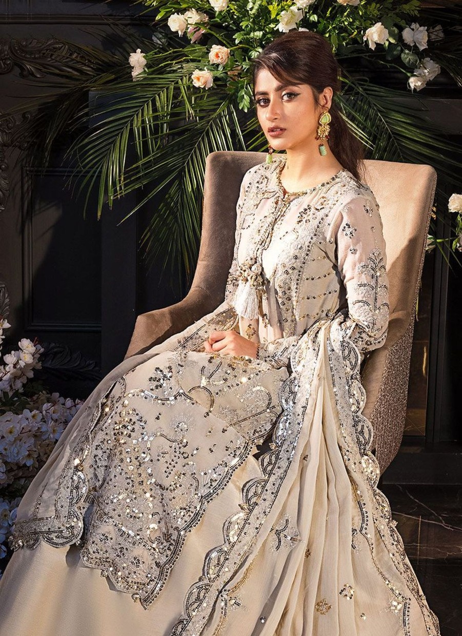 Salwar Kameez Asim Jofa | E-Adaa Sajal Edit Embroidered Pakistani Palazzo Suit