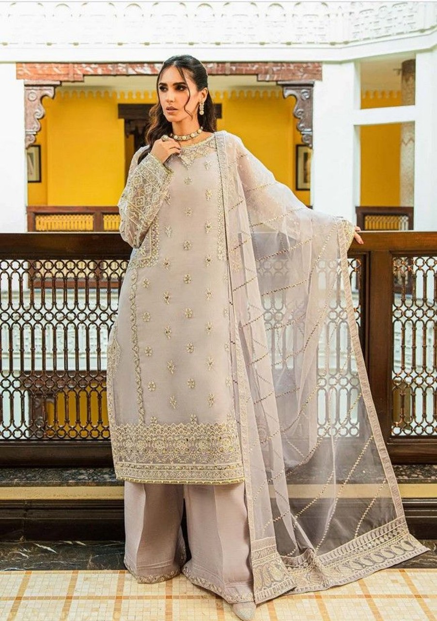 Salwar Kameez Aik | Glossier Embroidered Pakistani Palazzo Suit