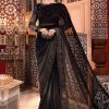 Sarees Maria.B | Grey And Black Embroidered Pakistani Saree