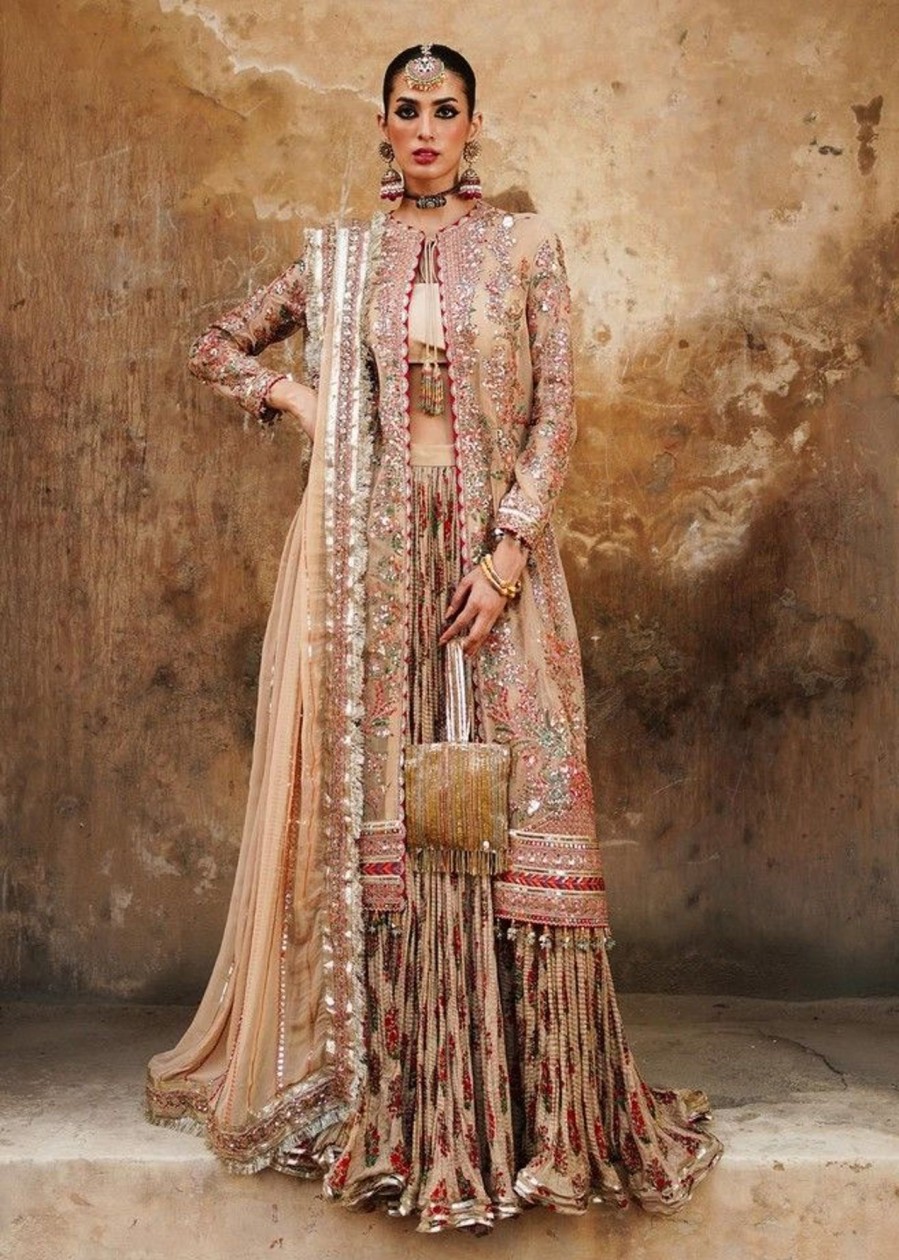 Lehengas Hussain Rehar | Naghma Embroidered Pakistani Lehenga