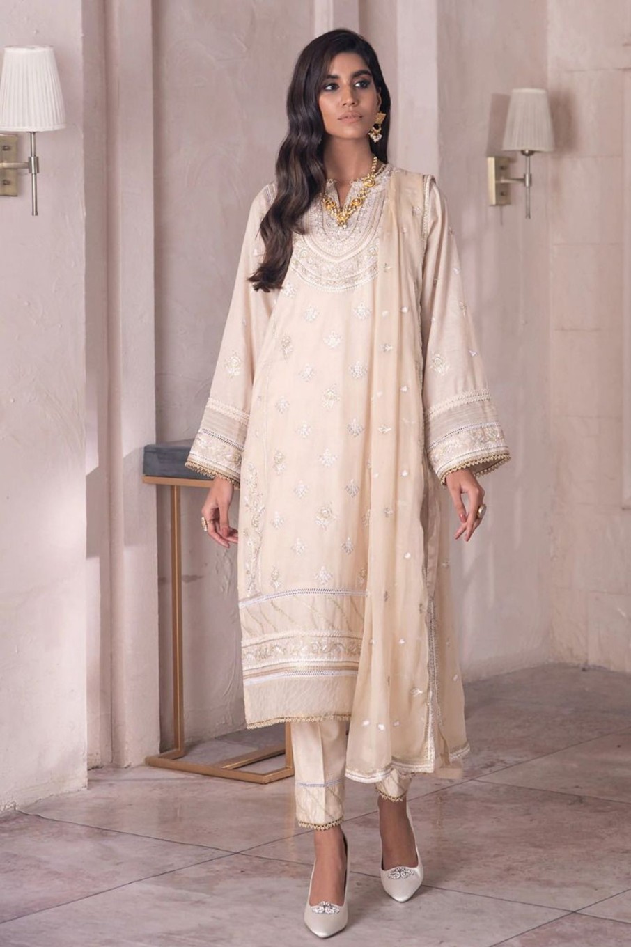 Salwar Kameez Afrozeh | Kosma Embroidered Pakistani Salwar Kameez