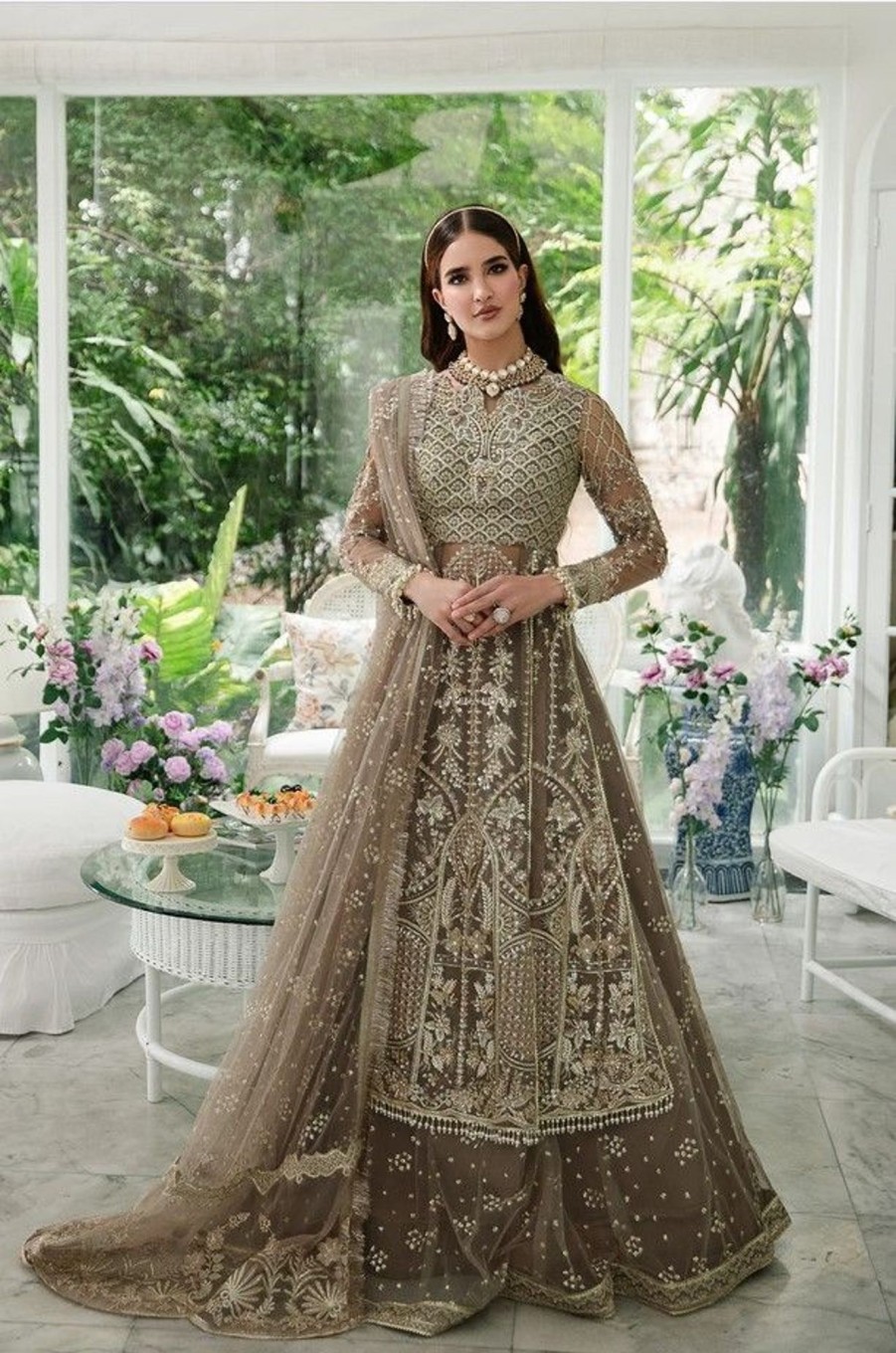 Lehengas AJR Couture | Azalea Embroidered Pakistani Lehenga