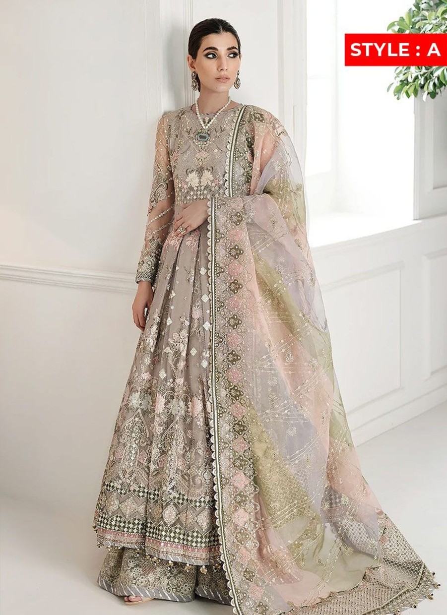 Salwar Kameez Baroque | Chantelle Embroidered Pakistani Anarkali Suit/ Palazzo Suit