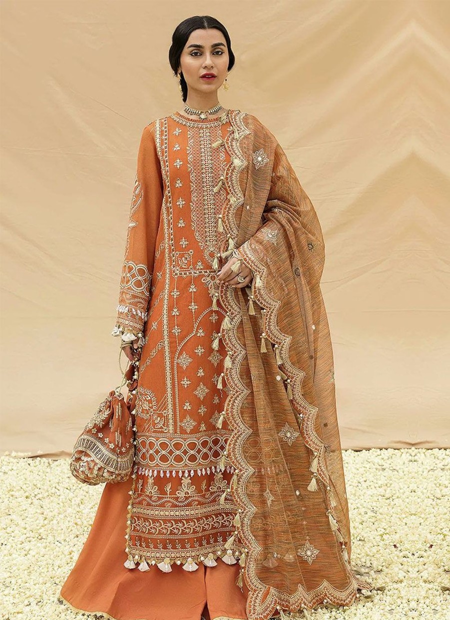 Salwar Kameez Afrozeh | Amira Embroidered Pakistani Palazzo Suit