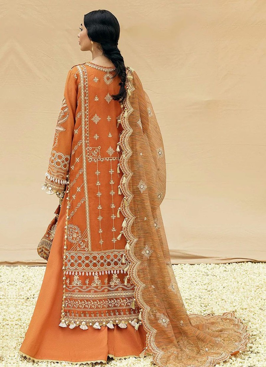 Salwar Kameez Afrozeh | Amira Embroidered Pakistani Palazzo Suit