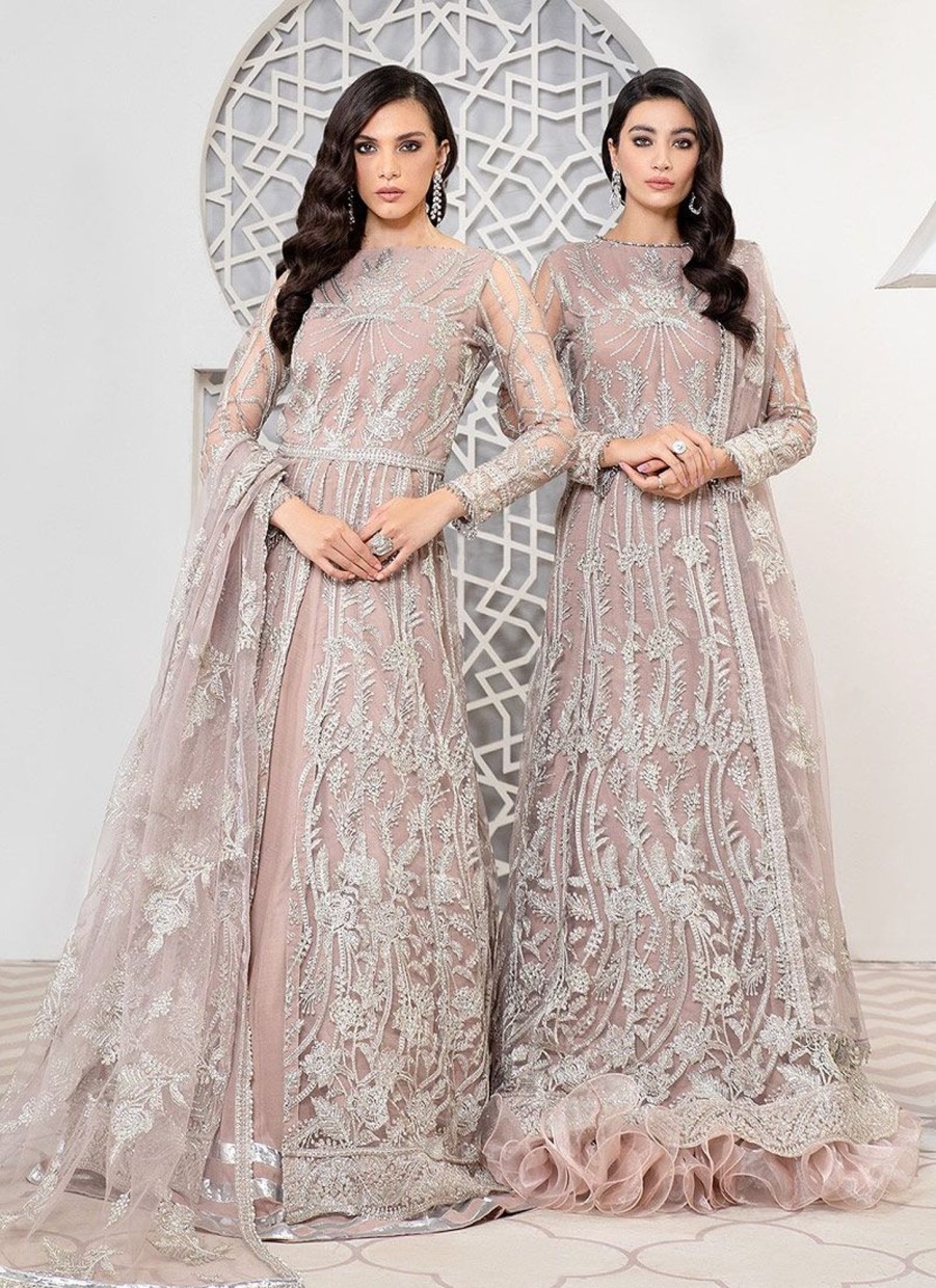 Lehengas Zarif | Rose Gold Embroidered Pakistani Lehenga/ Anarkali