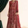 Salwar Kameez Alizeh | Merlot Embroidered Pakistani Palazzo Suit