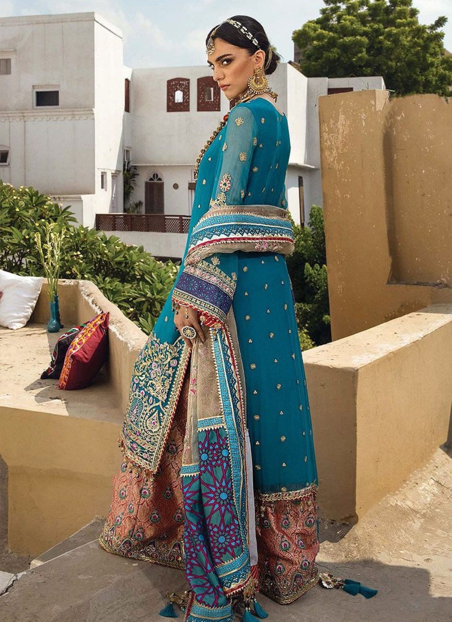 Salwar Kameez Anaya | Roshanay Embroidered Pakistani Palazzo Suit