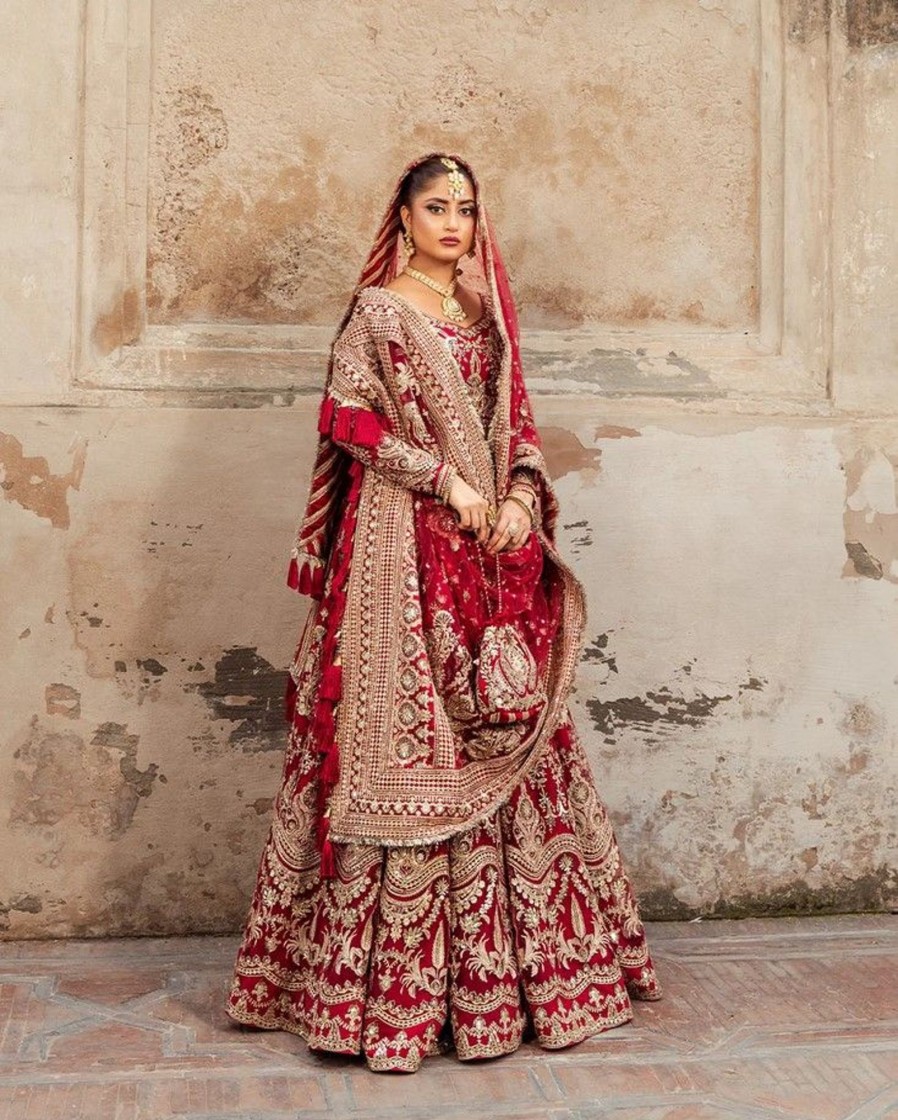 Lehengas Faiza Saqlain | Zofia Embroidered Pakistani Lehenga