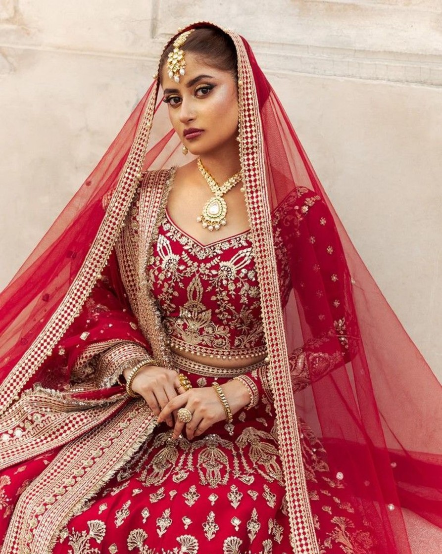 Lehengas Faiza Saqlain | Zofia Embroidered Pakistani Lehenga