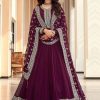 Salwar Kameez Senhora | Purple And Gold Embroidered Anarkali