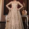 Salwar Kameez Vipul | Beige And Gold Embroidered Anarkali