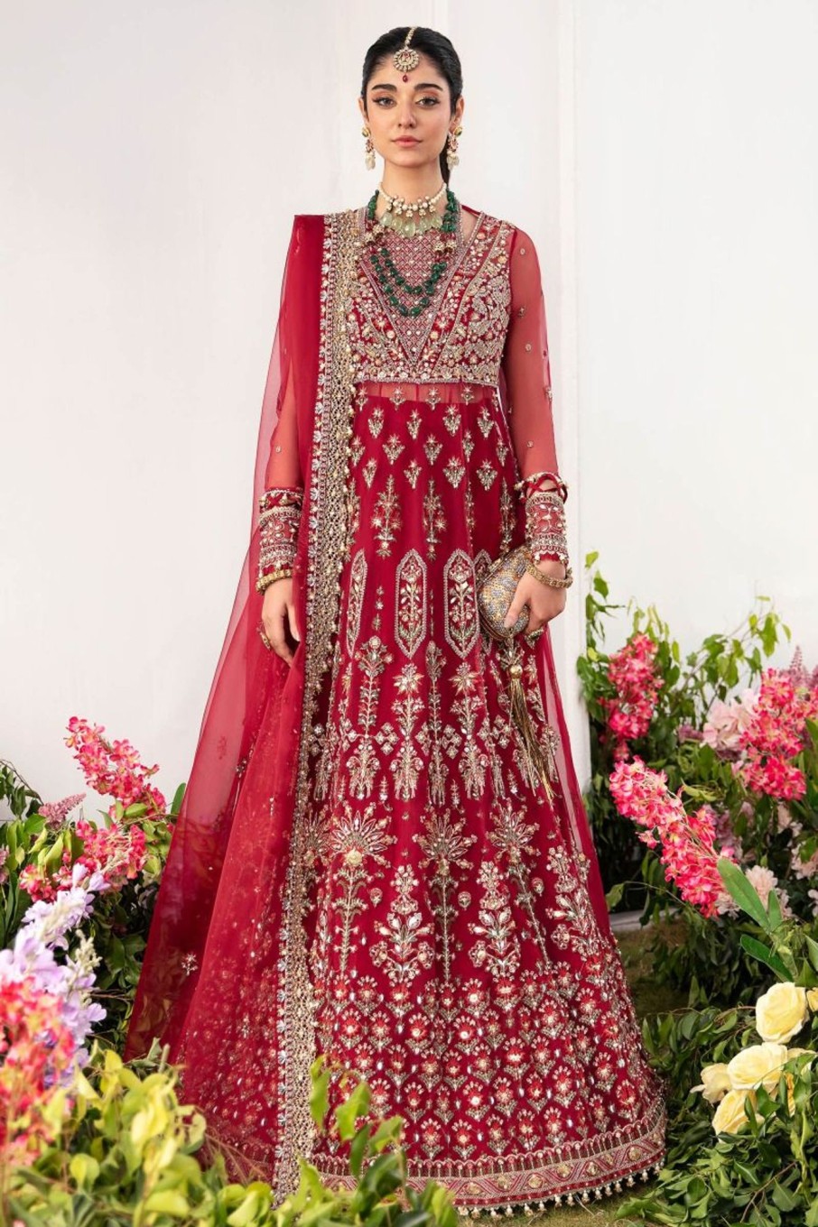 Salwar Kameez Zaha | Kyra Embroidered Pakistani Anarkali Suit