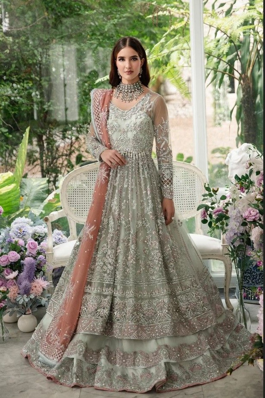 Salwar Kameez AJR Couture | Wisteria Embroidered Pakistani Anarkali