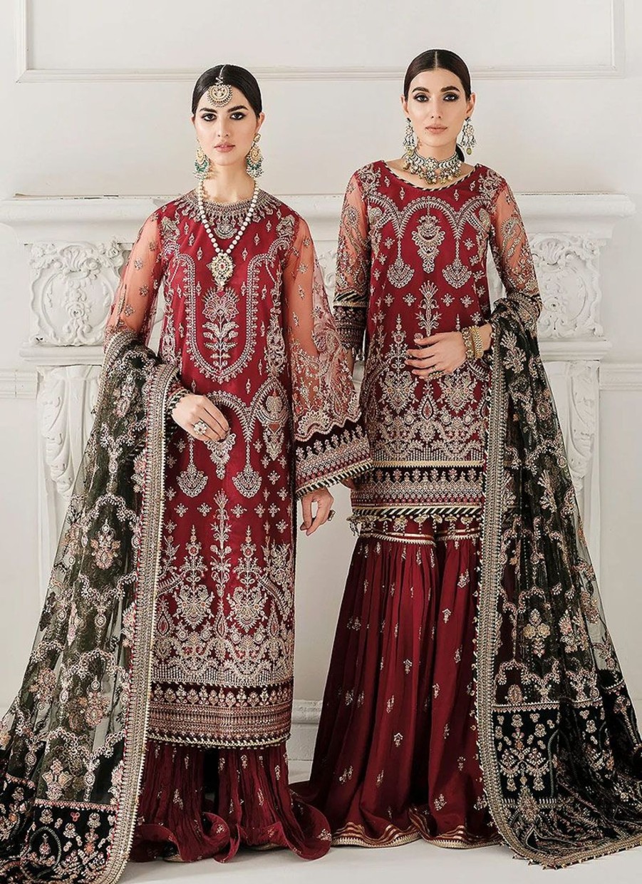 Salwar Kameez Baroque | Chantelle Embroidered Pakistani Sharara Suit/ Gharara Suit