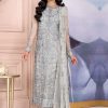 Salwar Kameez Zarif | Steel Grey Embroidered Pakistani Salwar Kameez