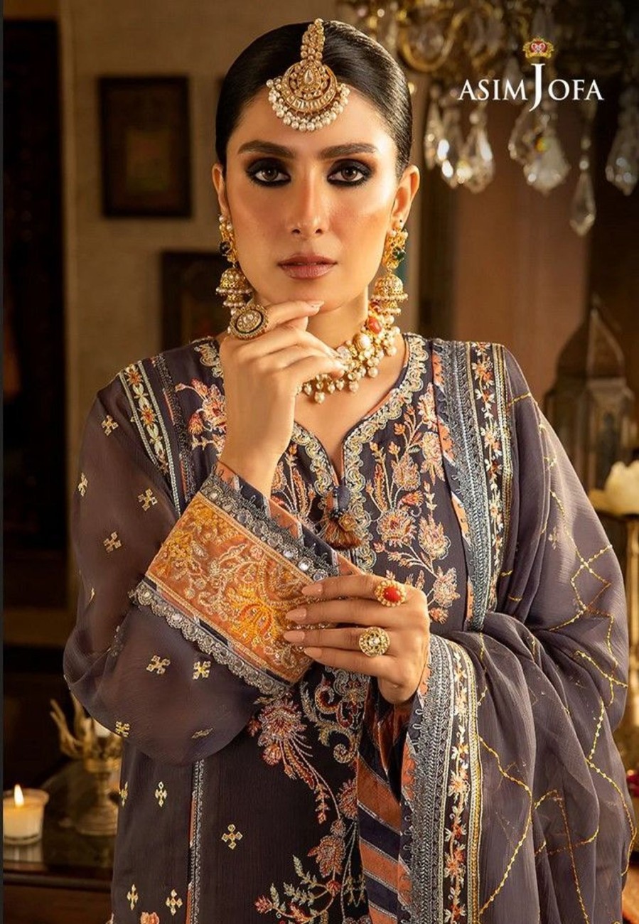 Salwar Kameez Asim Jofa | Velvet Festive Embroidered Pakistani Salwar Kameez