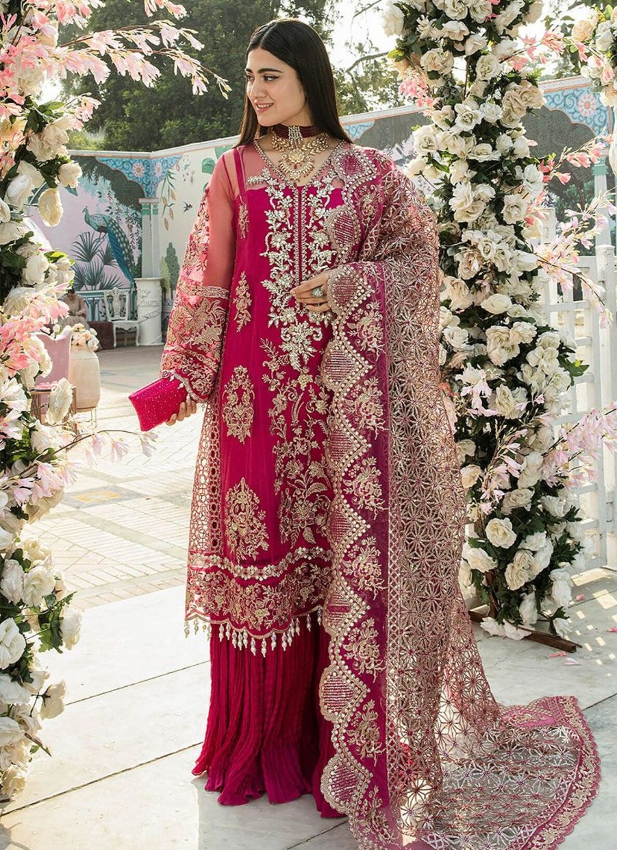 Salwar Kameez Imrozia | Justajoo Embroidered Pakistani Palazzo Suit