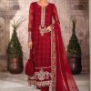 Salwar Kameez Maria.B | Ruby Red Embroidered Pakistani Salwar Kameez