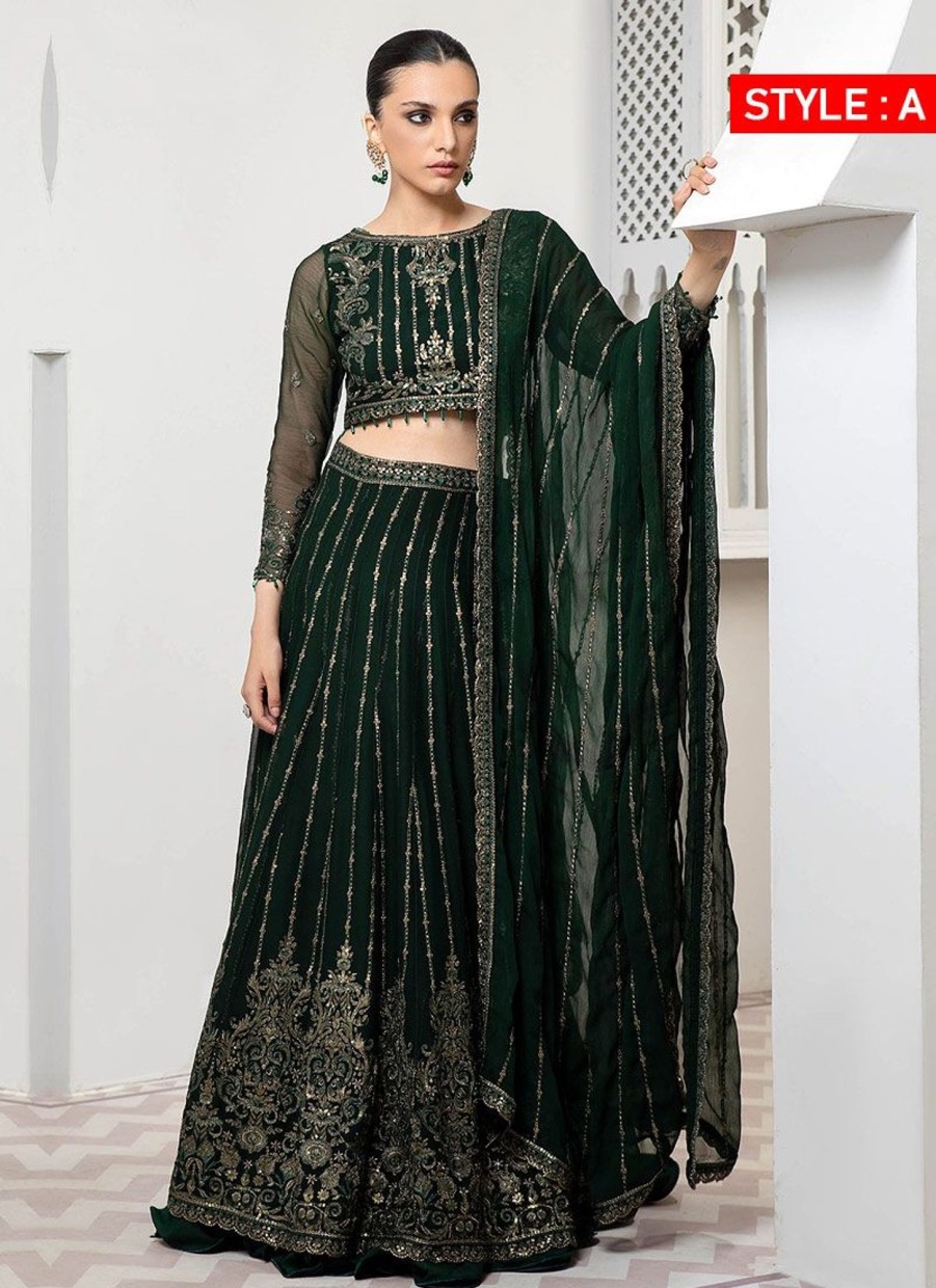 Lehengas Zarif | Freesia Embroidered Pakistani Lehenga/ Saree