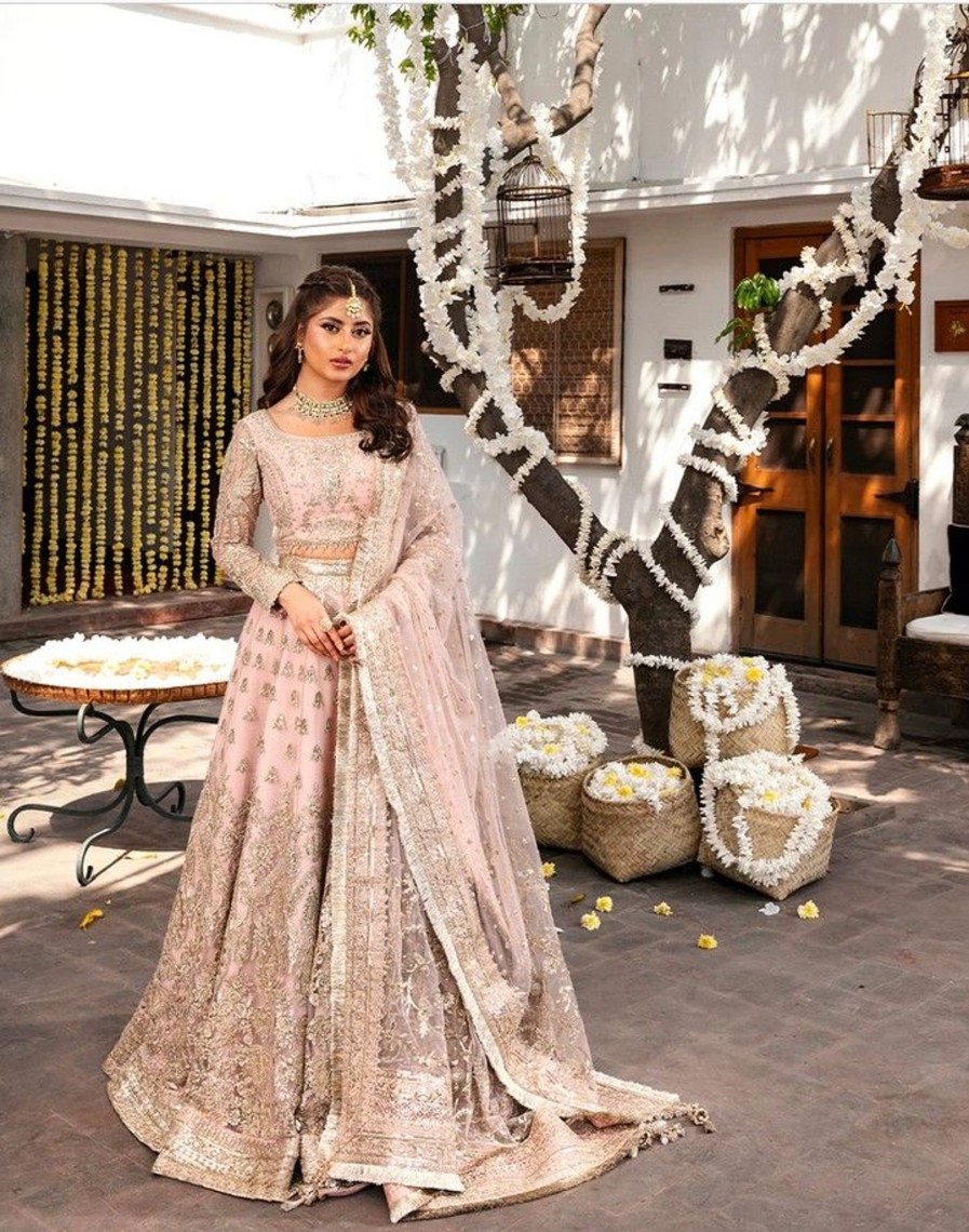 Lehengas Faiza Saqlain | Naiza Embroidered Pakistani Lehenga