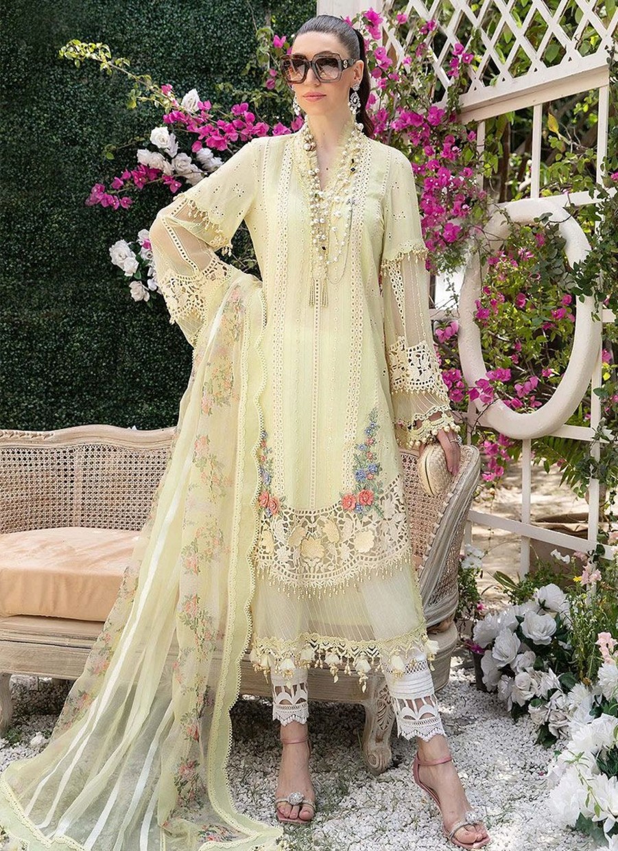 Salwar Kameez Maria.B | Yellow Embroidered Pakistani Salwar Kameez