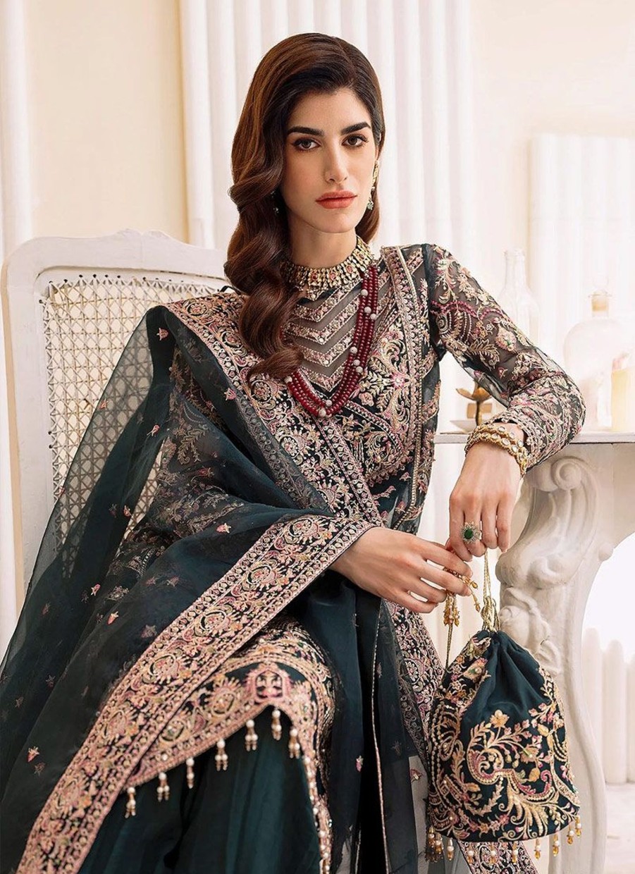 Salwar Kameez Kanwal Malik | Delisha Embroidered Pakistani Palazzo Suit