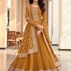 Salwar Kameez Senhora | Mustard And Gold Embroidered Anarkali