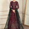 Salwar Kameez Zarif | Berry Wood Embroidered Pakistani Anarkali