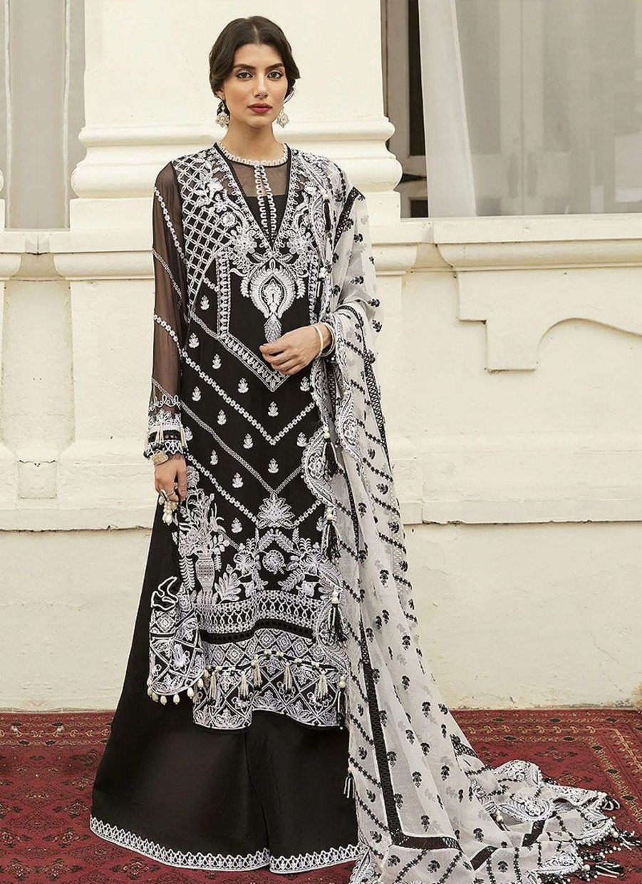 Salwar Kameez Afrozeh | Nazmin Embroidered Pakistani Palazzo Suit