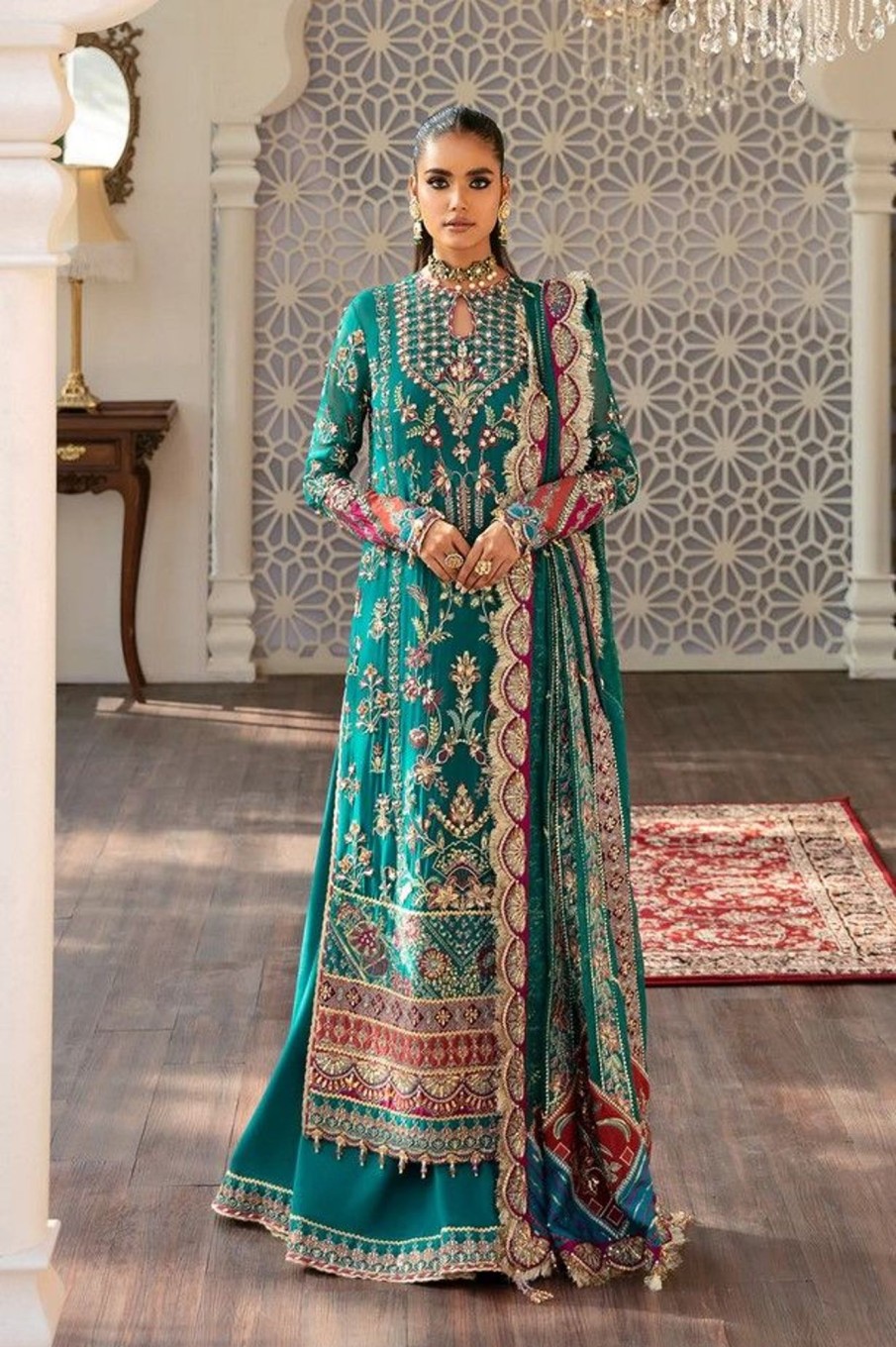 Salwar Kameez Afrozeh | Ayat Embroidered Pakistani Palazzo Suit