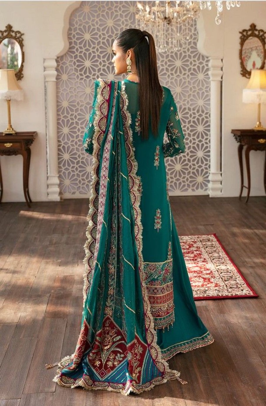 Salwar Kameez Afrozeh | Ayat Embroidered Pakistani Palazzo Suit