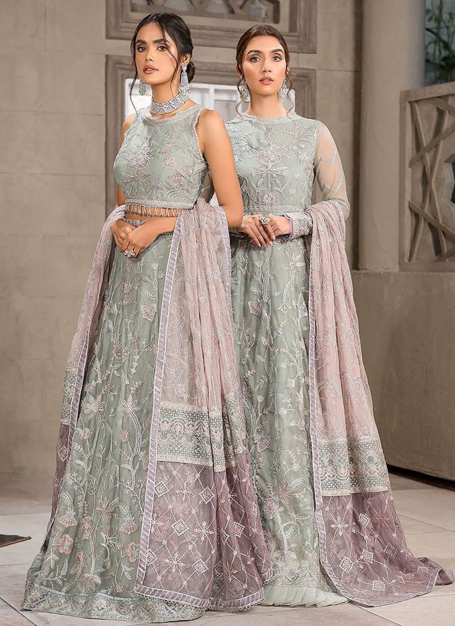 Lehengas Zarif | Blossom Embroidered Pakistani Anarkali/ Lehenga