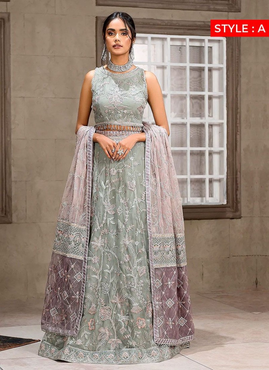 Lehengas Zarif | Blossom Embroidered Pakistani Anarkali/ Lehenga