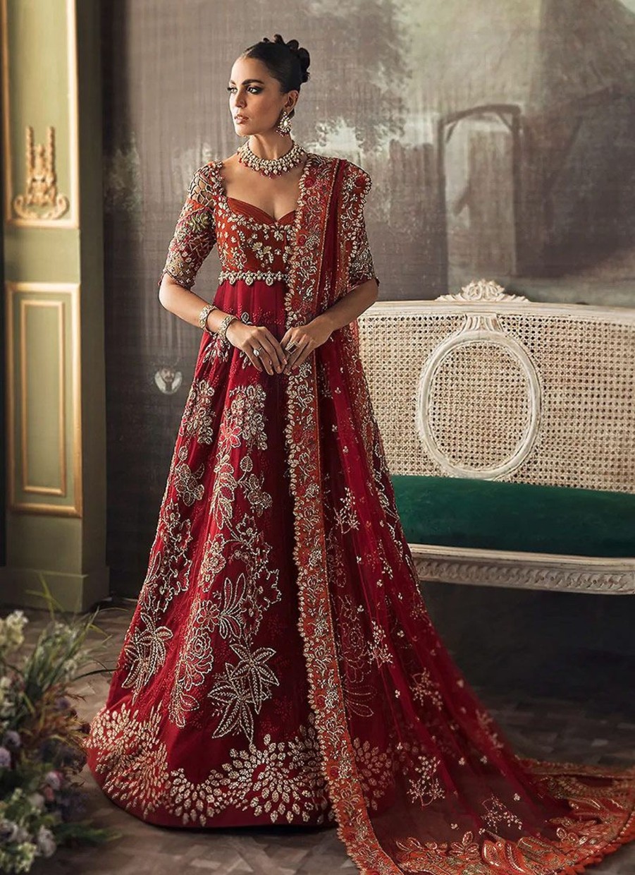 Salwar Kameez Republic | Claire De Lune Un Conquelicot Embroidered Pakistani Gown