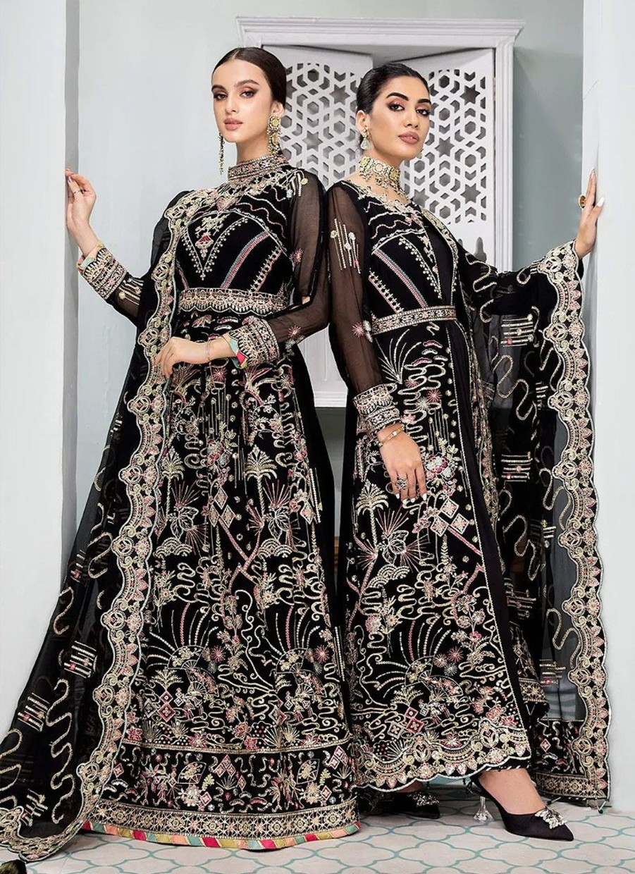 Salwar Kameez Alizeh | Azha Embroidered Pakistani Anarkali Suit/ Pant Suit