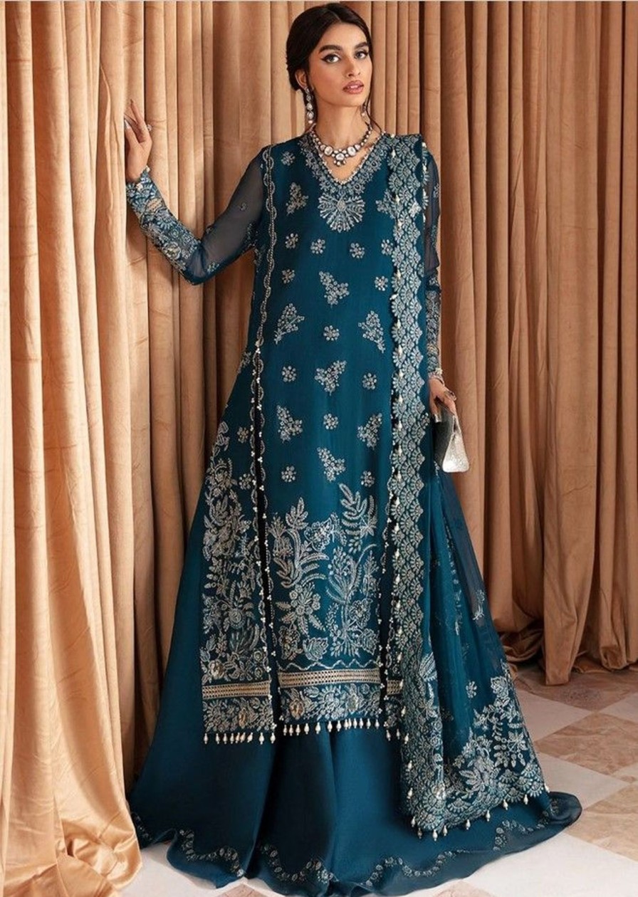 Salwar Kameez Alizeh | Lapis Embroidered Pakistani Anarkali Suit