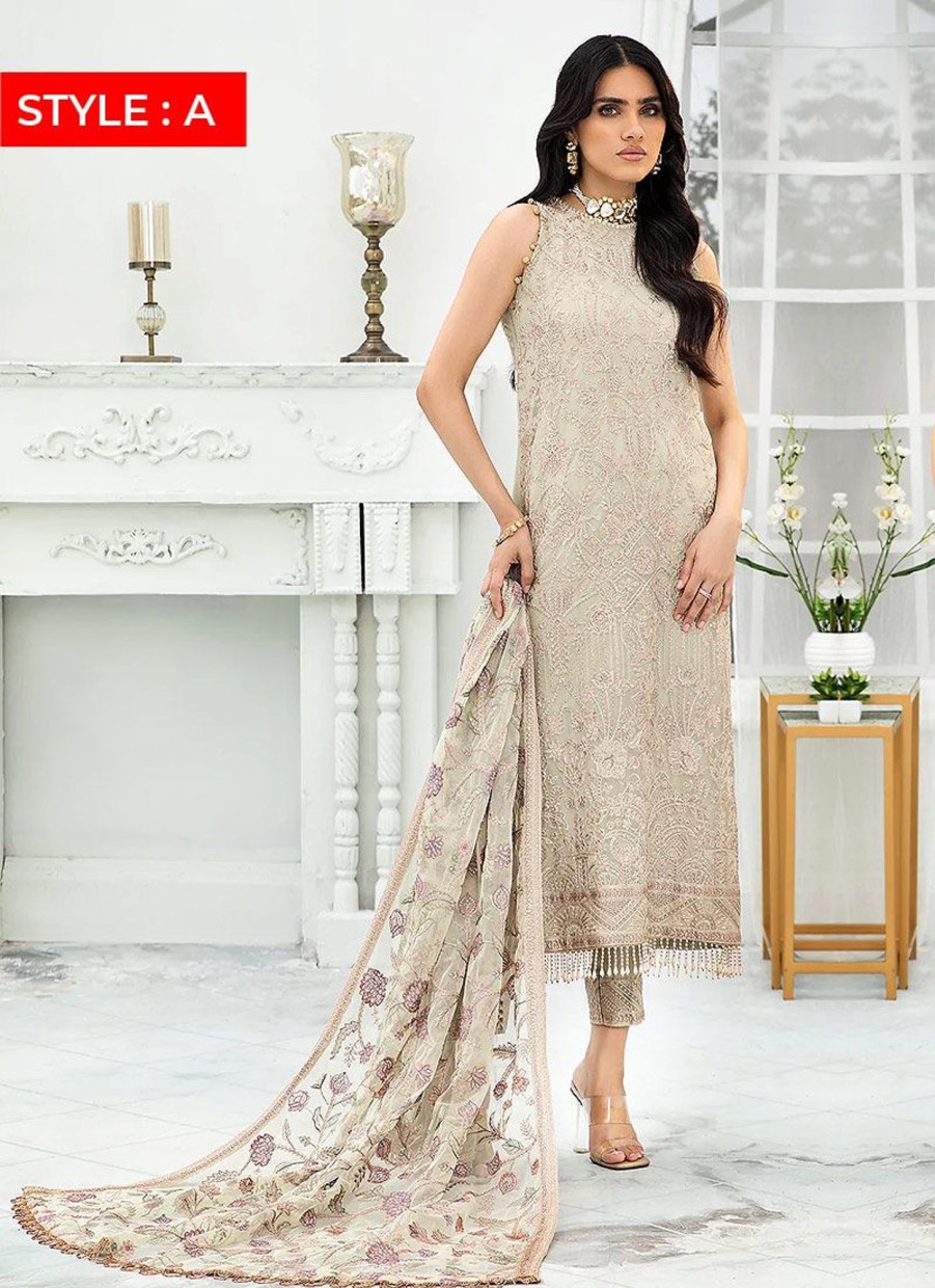 Salwar Kameez Zarif | Flora Embroidered Pakistani Salwar Kameez