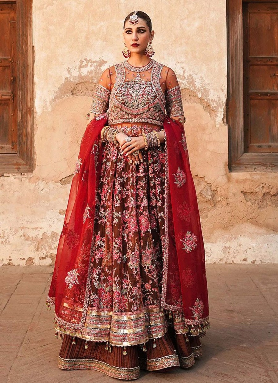 Lehengas Hussain Rehar | Suhaag Embroidered Pakistani Lehenga