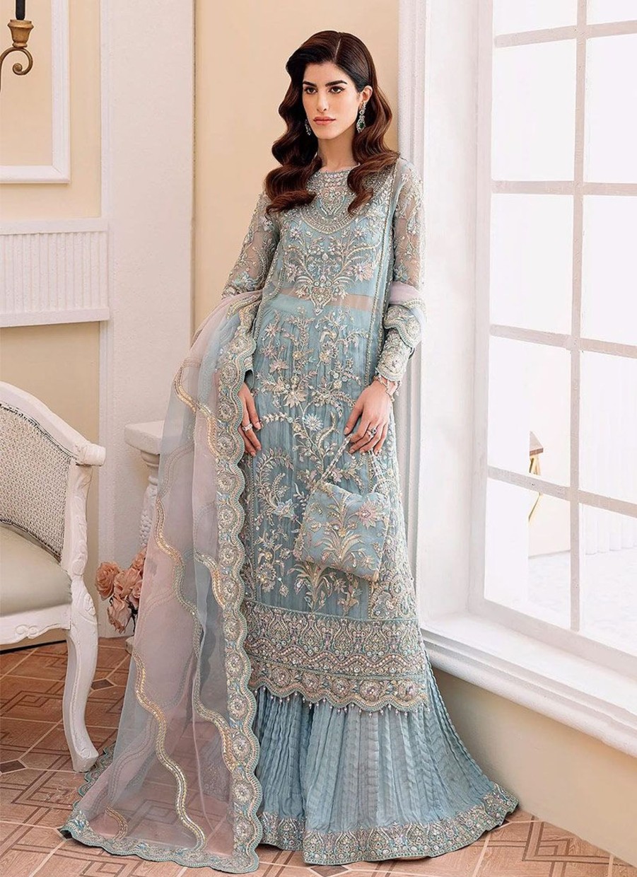 Salwar Kameez Kanwal Malik | Rimel Embroidered Pakistani Palazzo Suit