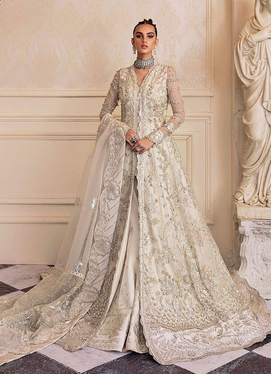 Salwar Kameez Republic | Claire De Lune Un Pavot Embroidered Pakistani Gown