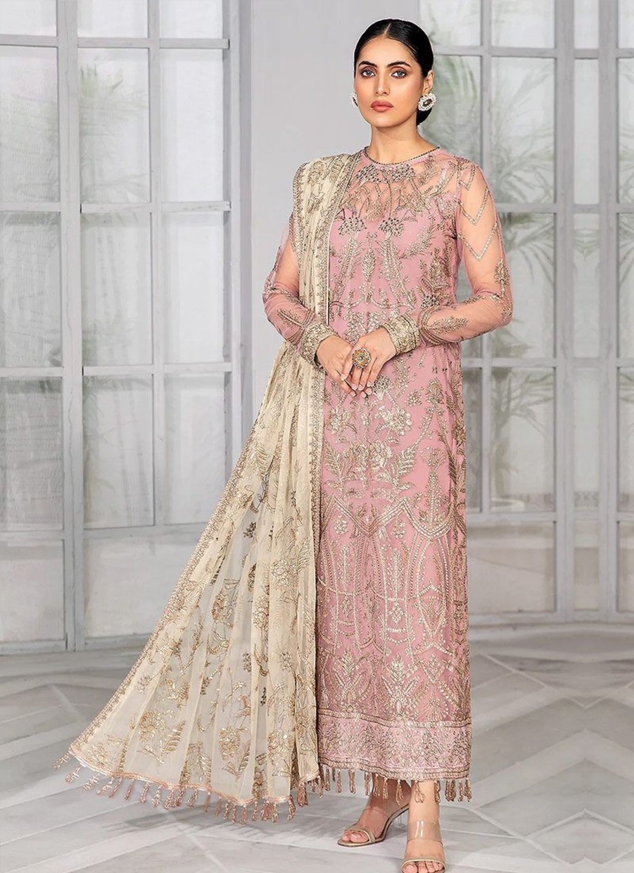 Salwar Kameez Zarif | Blush Embroidered Pakistani Salwar Kameez