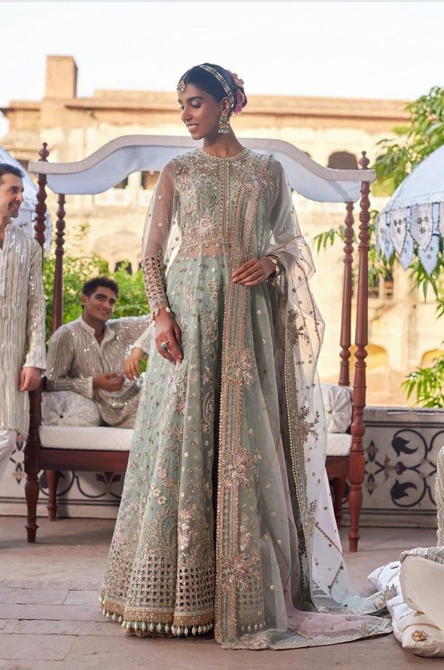 Lehengas Afrozeh | Mehrunisa Embroidered Pakistani Lehenga