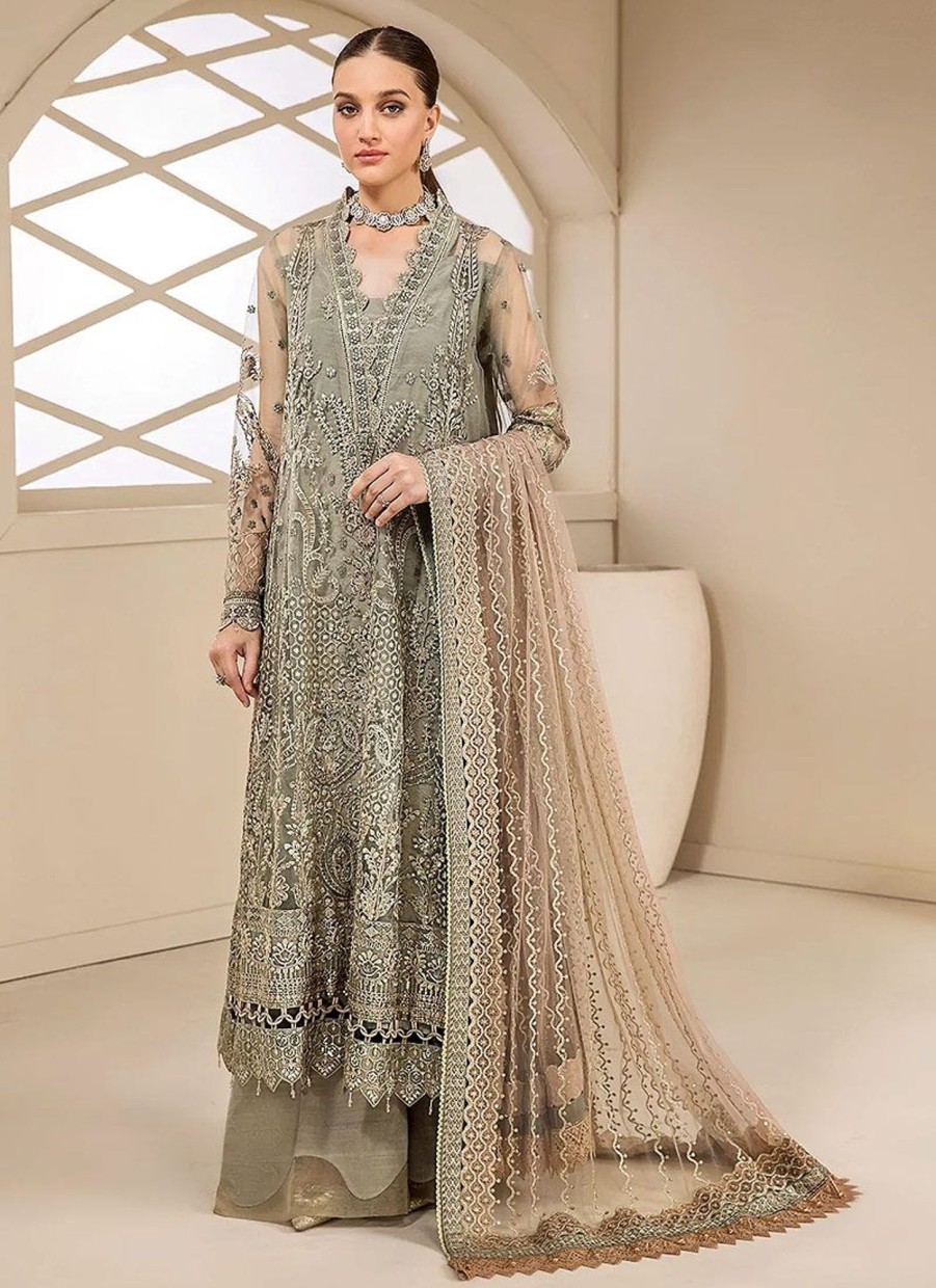 Salwar Kameez Farasha | Hazel Embroidered Pakistani Palazzo Suit