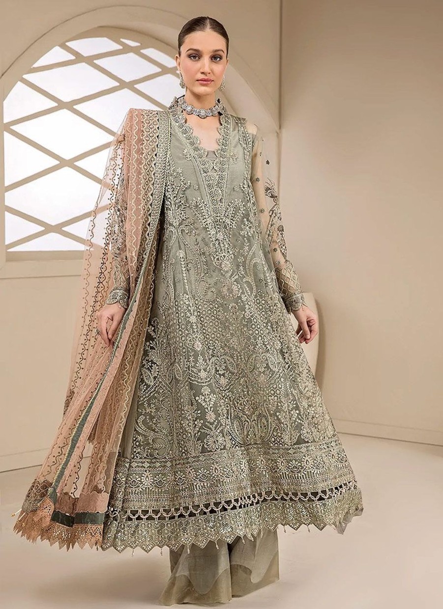 Salwar Kameez Farasha | Hazel Embroidered Pakistani Palazzo Suit