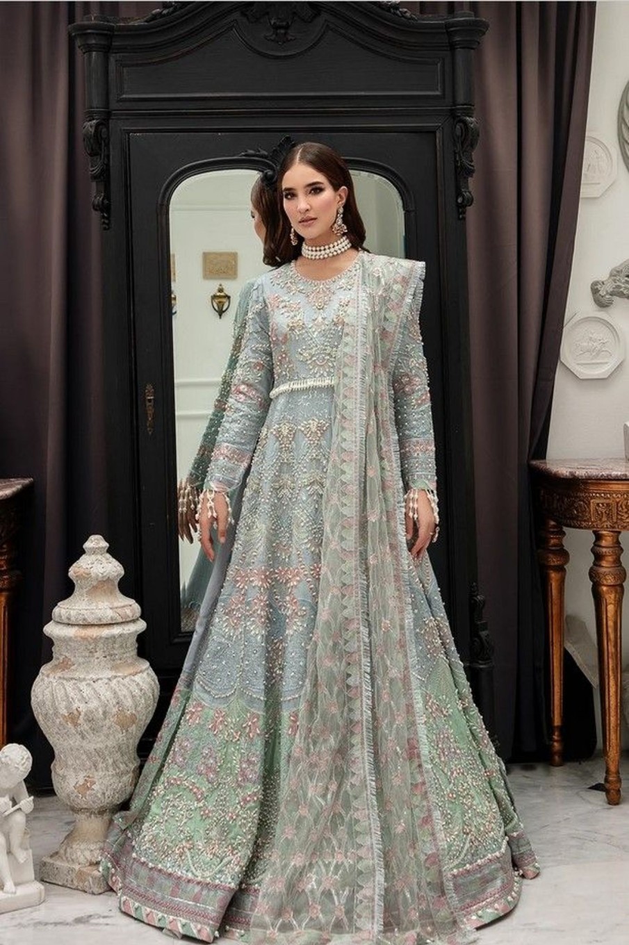 Salwar Kameez AJR Couture | Veronica Embroidered Pakistani Anarkali