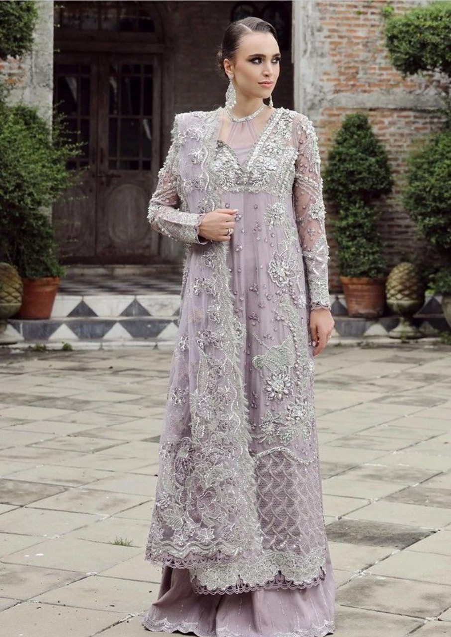 Salwar Kameez Maryam Hussain | Emel Embroidered Pakistani Palazzo Suit