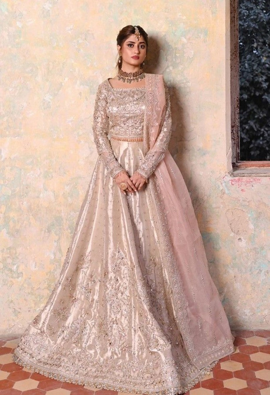 Lehengas Qalamkar | Insha Embroidered Pakistani Lehenga